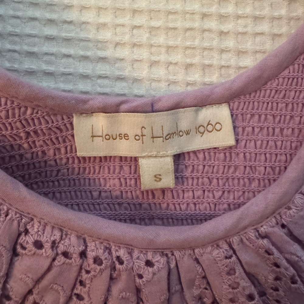 House of Harlow Lavender Eyelet Top - Picture 4 of 4